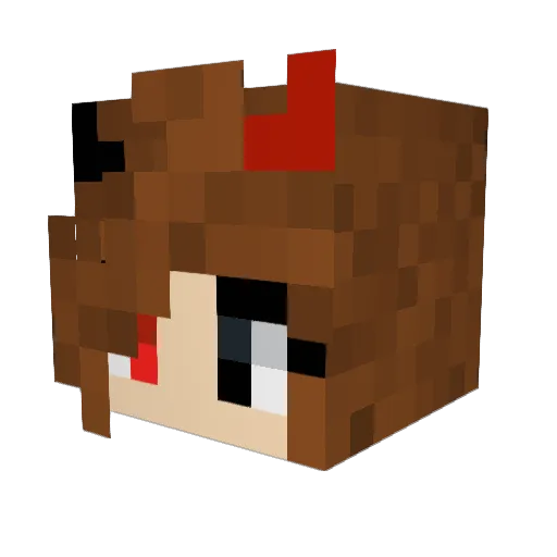 EmikoKitty Minecraft avatar head, 3D render