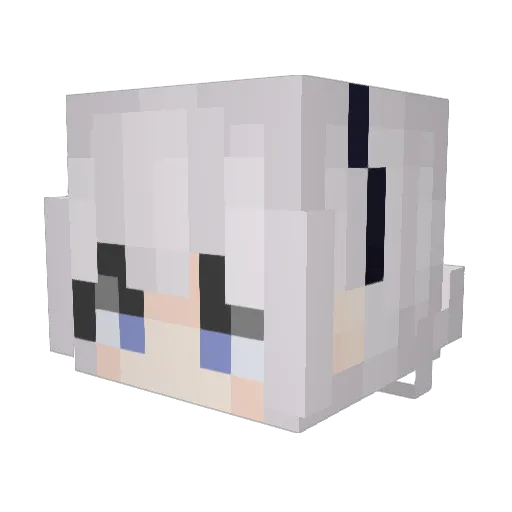 EmikuD Minecraft avatar head, 3D render