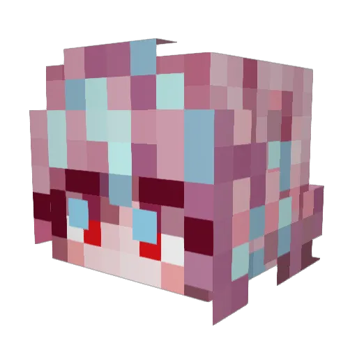 Emikukis Minecraft avatar head, 3D render
