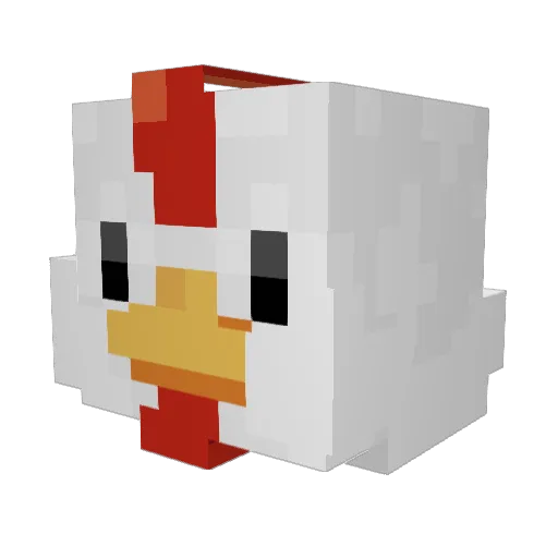 Emil0o Minecraft avatar head, 3D render