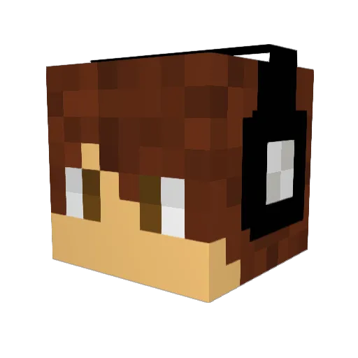 Emil184 Minecraft avatar head, 3D render