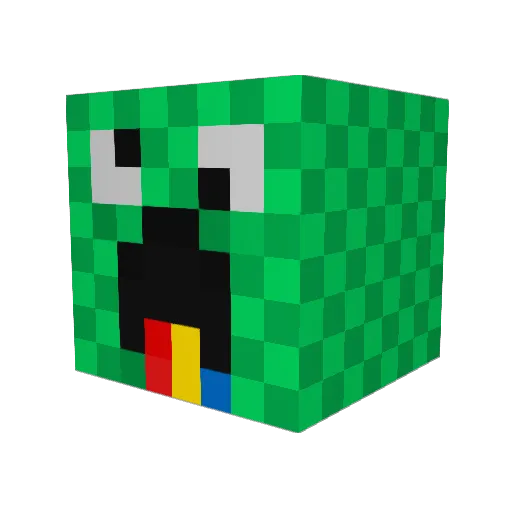 EmilFW Minecraft avatar head, 3D render
