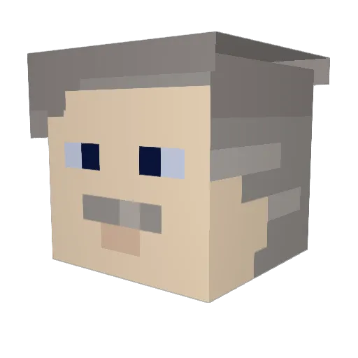EmilGullberg Minecraft avatar head, 3D render