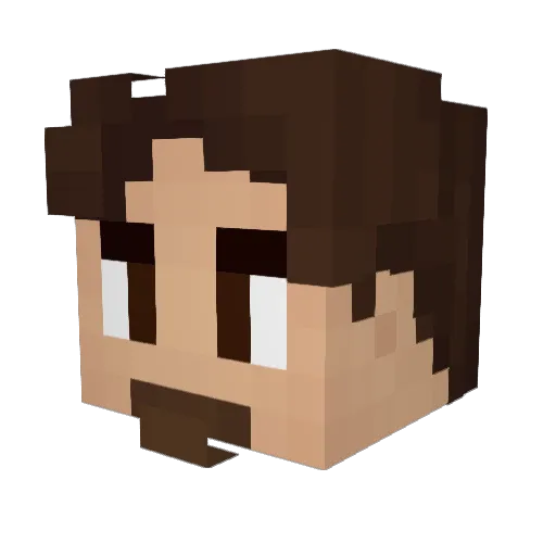 EmilILESM Minecraft avatar head, 3D render