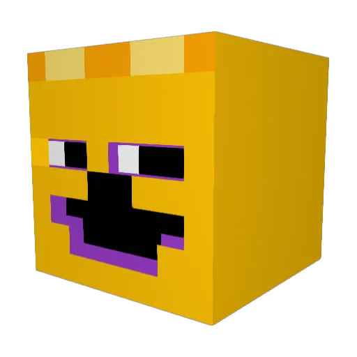 EmilKelevra Minecraft avatar head, 3D render