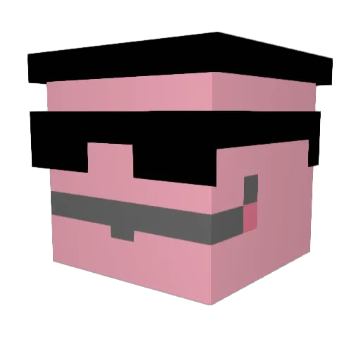 EmilKnipan Minecraft avatar head, 3D render