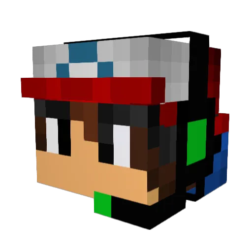 EmilMihai Minecraft avatar head, 3D render