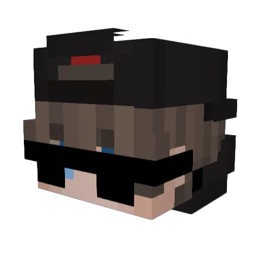 EmilPRP Minecraft avatar head, 3D render