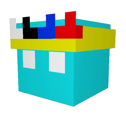 EmilPemilW Minecraft avatar head, 3D render