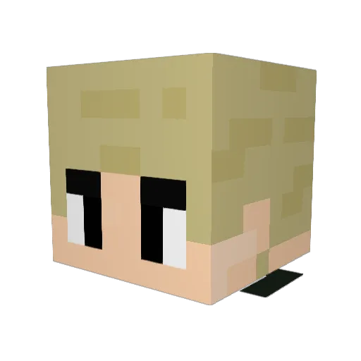 EmilPommespanzer Minecraft avatar head, 3D render