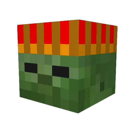 Emil_ru Minecraft avatar head, 3D render