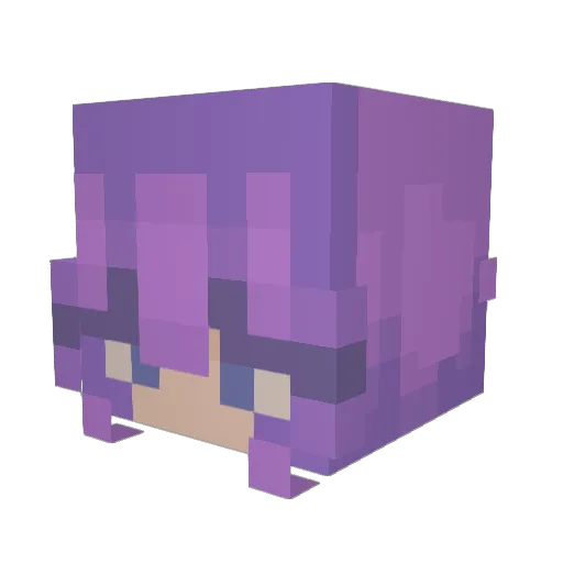 Emilain Minecraft avatar head, 3D render