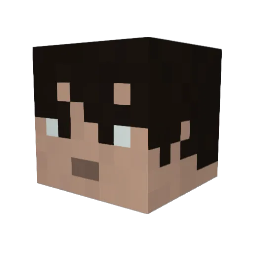 Emilb1796 Minecraft avatar head, 3D render