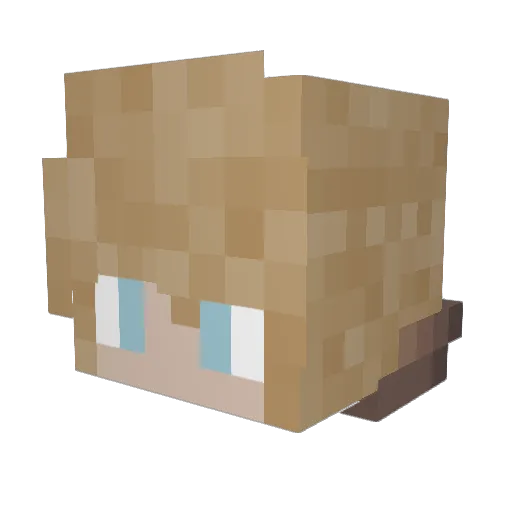 Emile0296 Minecraft avatar head, 3D render