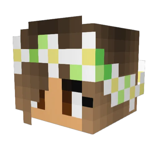 EmileDae Minecraft avatar head, 3D render