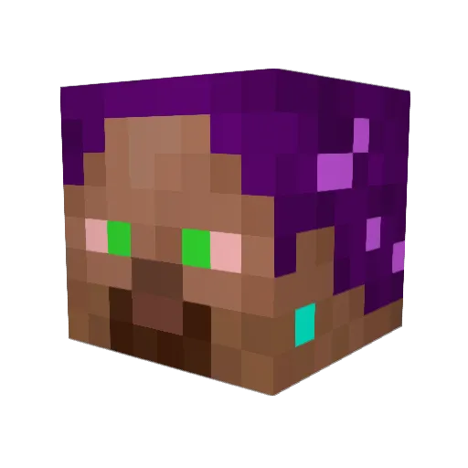 EmilePink Minecraft avatar head, 3D render