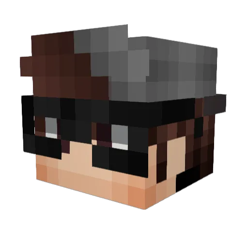 Emile_LM Minecraft avatar head, 3D render