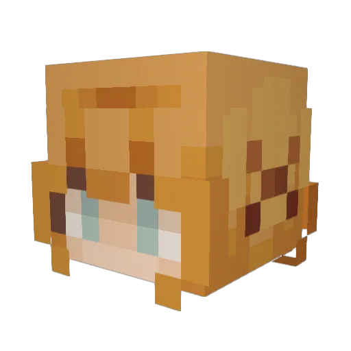 Emile_for_Real_ Minecraft avatar head, 3D render