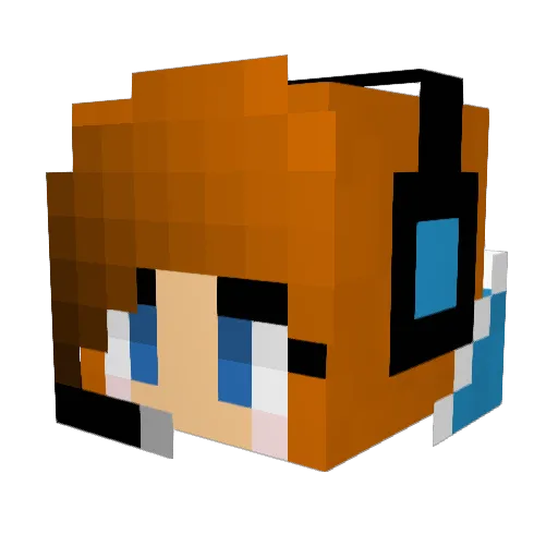 Emilee154 Minecraft avatar head, 3D render