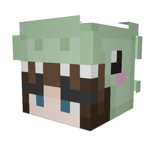 Emilee66 Minecraft avatar head, 3D render