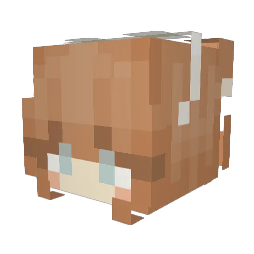 Emileee Minecraft avatar head, 3D render