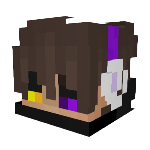 Emilessi Minecraft avatar head, 3D render