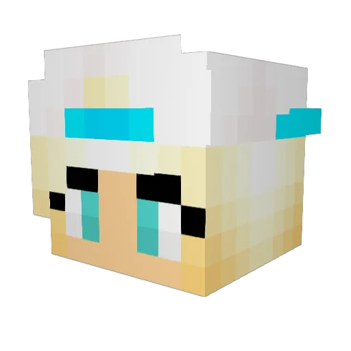 Emilia05 Minecraft avatar head, 3D render