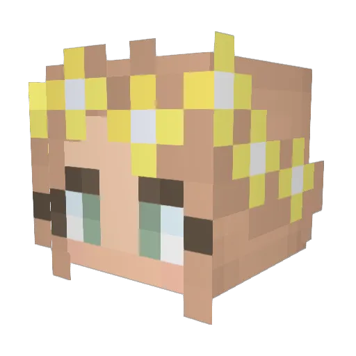 Emilia983 Minecraft avatar head, 3D render