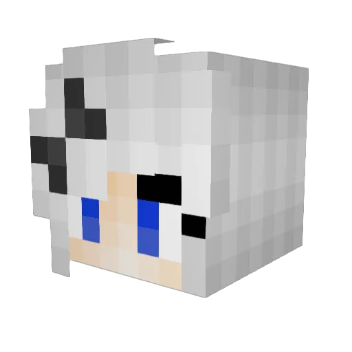 Emilia_16 Minecraft avatar head, 3D render