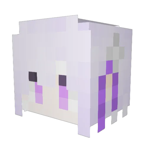 Emilia_Creeper Minecraft avatar head, 3D render