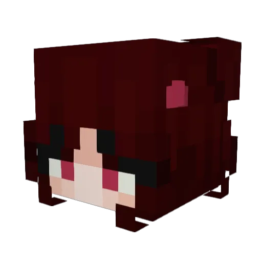 Emilia_ot Minecraft avatar head, 3D render