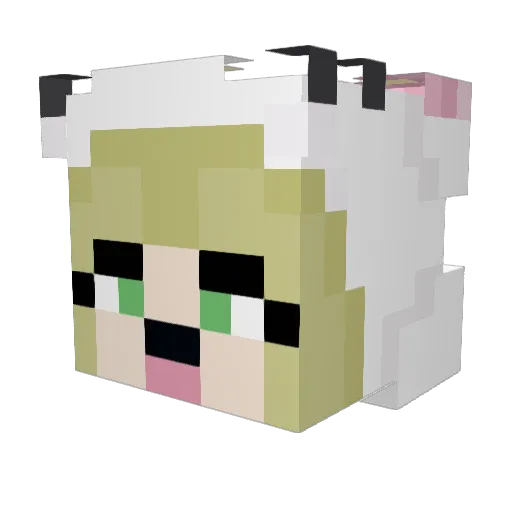EmiliaaGHG Minecraft avatar head, 3D render