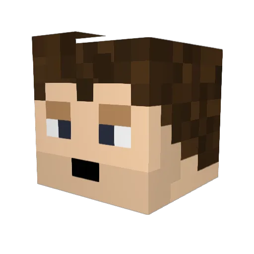 Emilianos4 Minecraft avatar head, 3D render