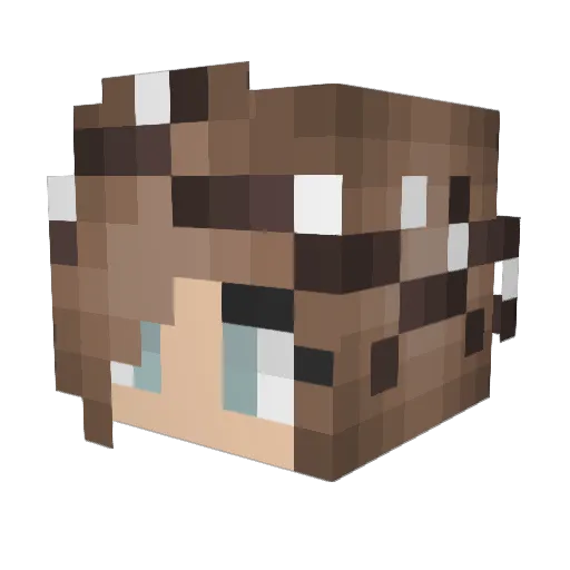 Emilie123 Minecraft avatar head, 3D render