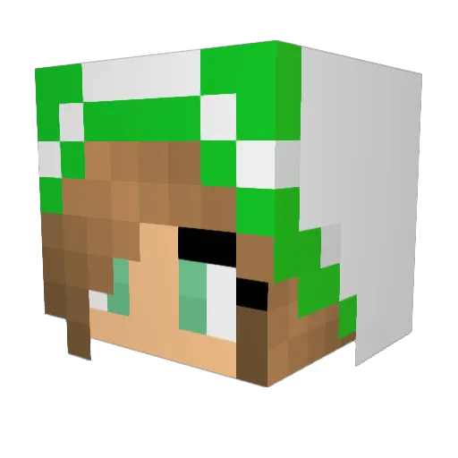 EmilieFC Minecraft avatar head, 3D render