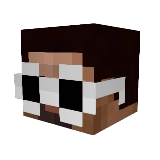 EmilioMaximo Minecraft avatar head, 3D render