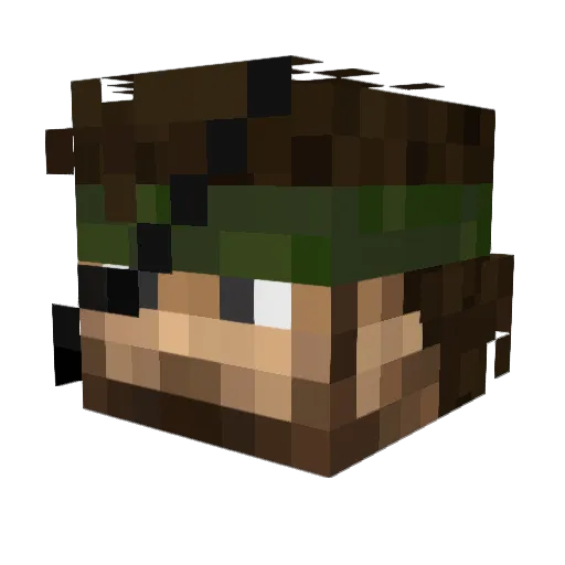 EmilioPaulista Minecraft avatar head, 3D render