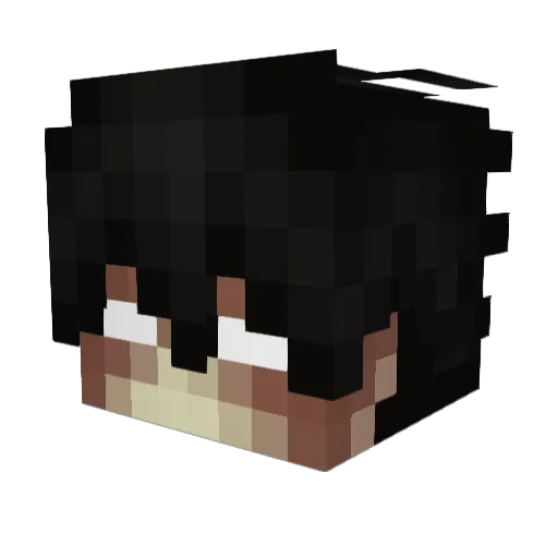 EmilioTS Minecraft avatar head, 3D render