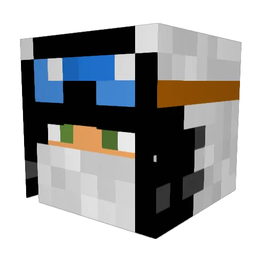 EmilioTheBoss Minecraft avatar head, 3D render