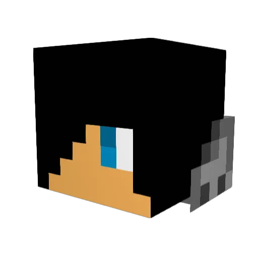 Emiliocraft09 Minecraft avatar head, 3D render
