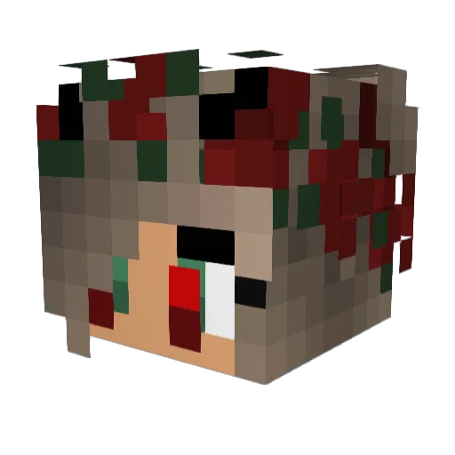 Emiliyzz Minecraft avatar head, 3D render