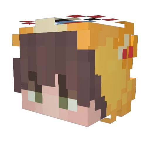 Emiljon Minecraft avatar head, 3D render