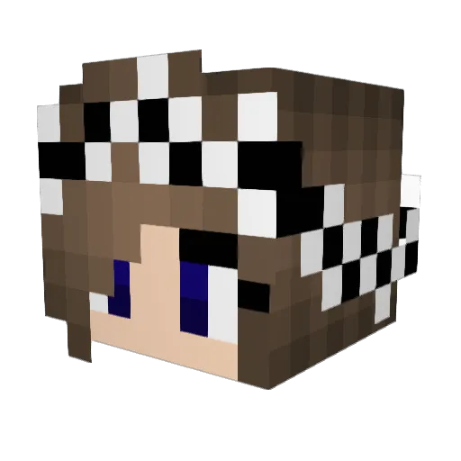Emilka939 Minecraft avatar head, 3D render