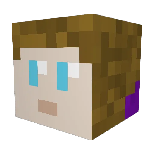 Emillska Minecraft avatar head, 3D render