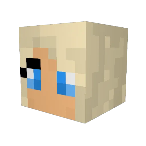 Emillydersen Minecraft avatar head, 3D render