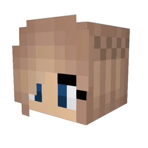 Emiloch Minecraft avatar head, 3D render
