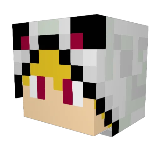 Emiluxgame Minecraft avatar head, 3D render