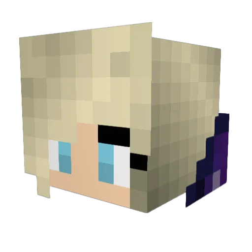 Emily131 Minecraft avatar head, 3D render