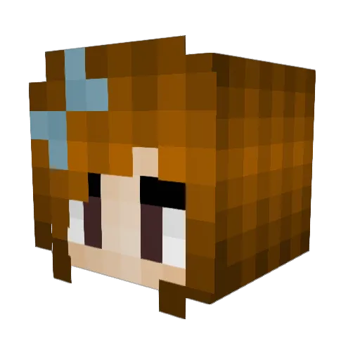 Emily1498 Minecraft avatar head, 3D render