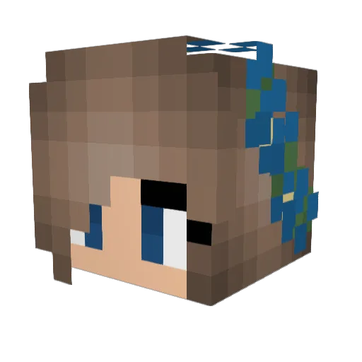 Emily2005Great Minecraft avatar head, 3D render